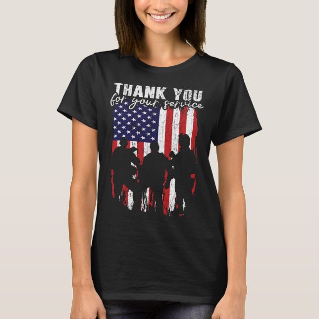 T-shirt Freedom Patriotic Veteran USA Flag American Memori (Devant)