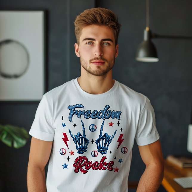 T-shirt Freedom Rocks Independence Day 4 juillet (Créateur téléchargé)