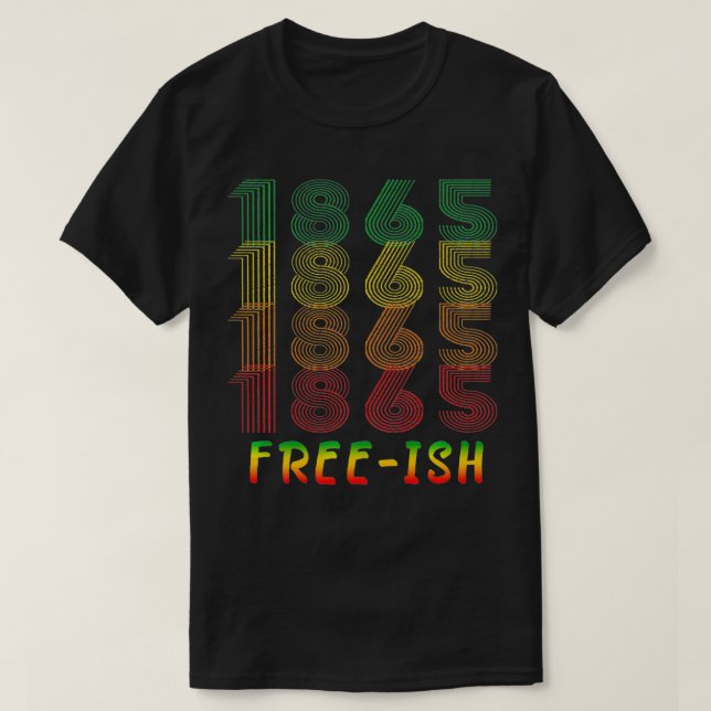 T-shirt Freeish depuis 1865 Junetdix Black History Afrique (Design devant)