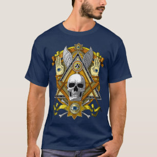 T-shirt Freemason du crâne maçonnique Illuminati Esotér