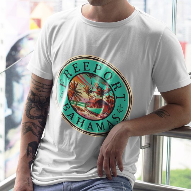 T-shirt Freeport Bahamas Sunset Travel Souvenir 1950 (Créateur téléchargé)