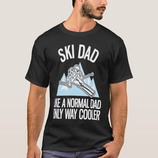 T-shirt Freeriding Alpine Skiing Ski Dad  2 (Devant)