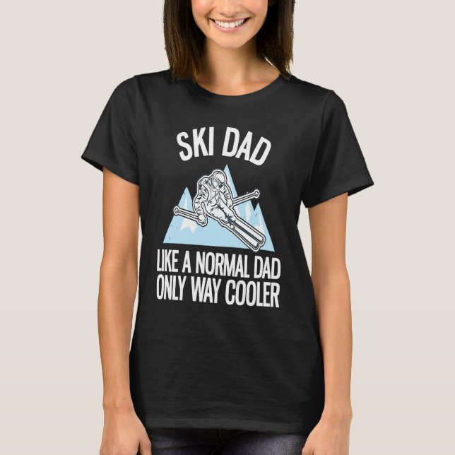 T-shirt Freeriding Alpine Skiing Ski Dad  2 (Devant)