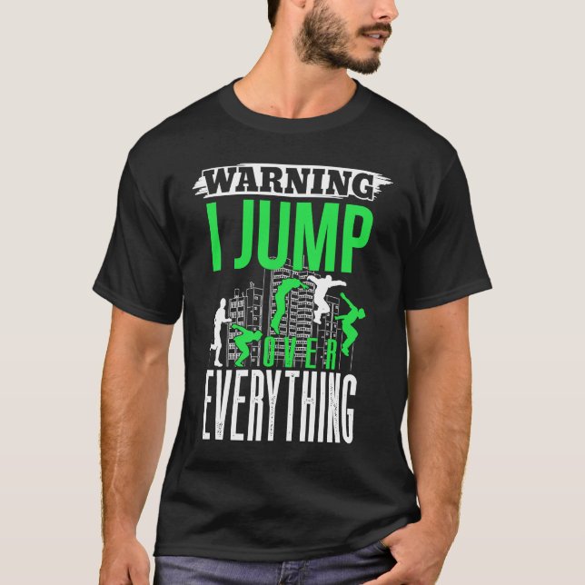 T-shirt Freerunner saying Backflip acrobatic Parkour (Devant)