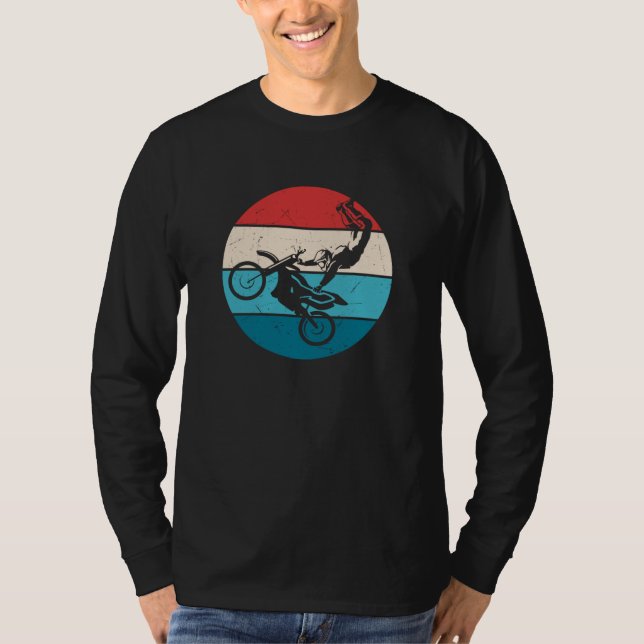 T-shirt Freestyle Motorcycliste Retro (Devant)