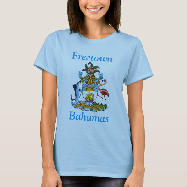 T-shirt Freetown, Bahamas avec armoiries (Eleuthera) (Devant)
