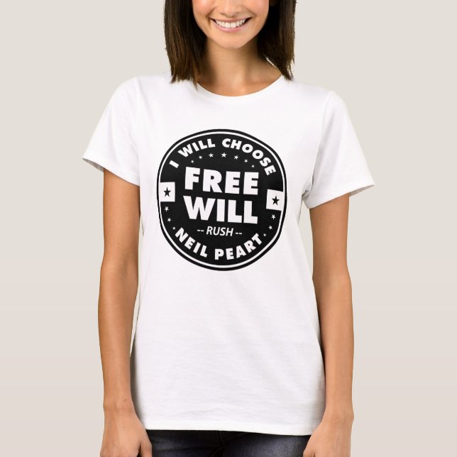 T-shirt Freewill, citation motivante (Devant)