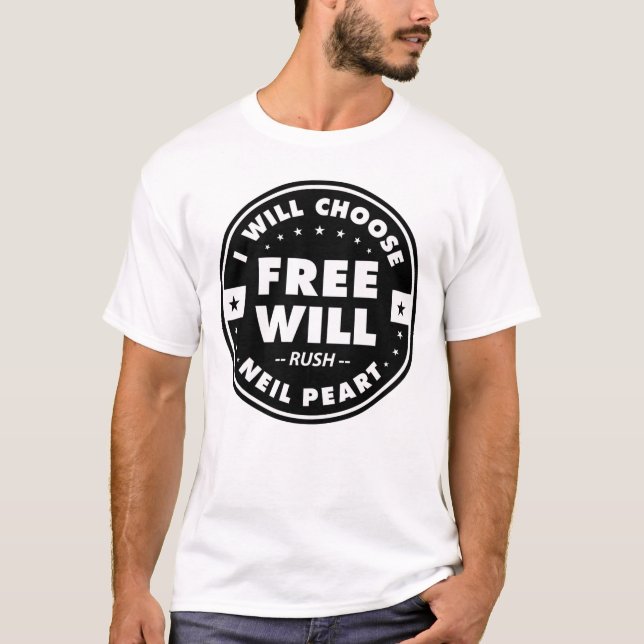 T-shirt Freewill, citation motivante (Devant)