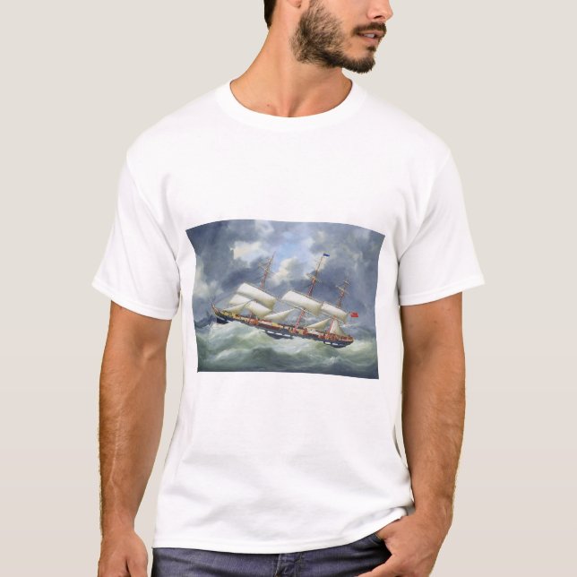 T-shirt Frégate Navire-école Atalanta 1885 (Devant)
