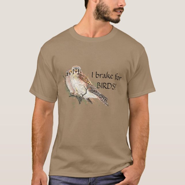 T-shirt Frein pour oiseaux Citation Oiseau Kestrel Couple (Devant)