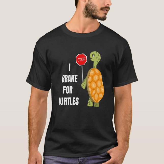 T-shirt Freinage mignon pour tortues Conception T (Devant)