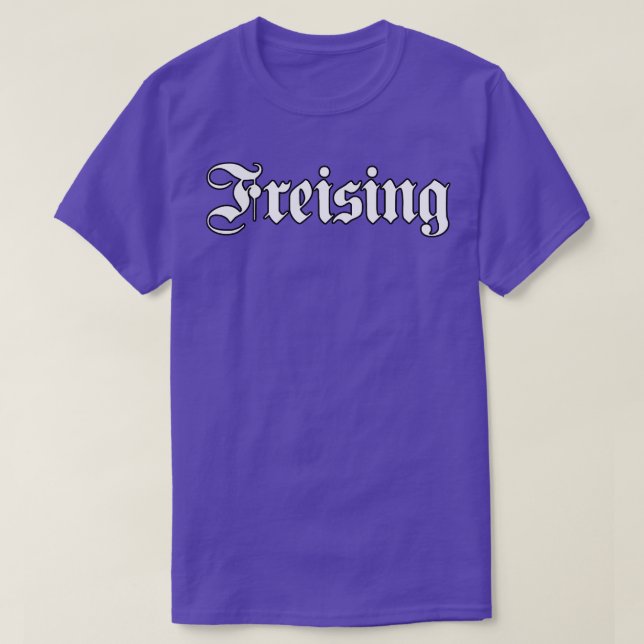 T-shirt Freising écrit avec police gothique (Design devant)