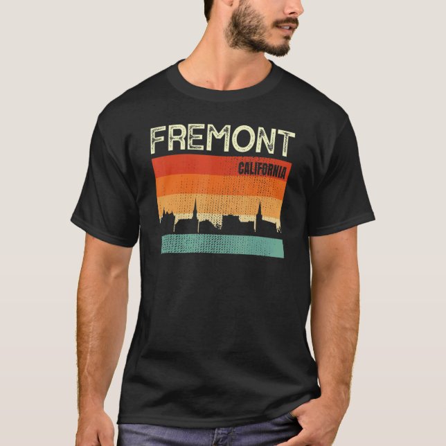 T-shirt Fremont California Town Skyline (Devant)