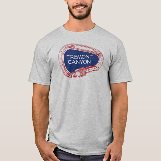 T-shirt Fremont Canyon Wyoming Rock Escalade Carabiner (Devant)