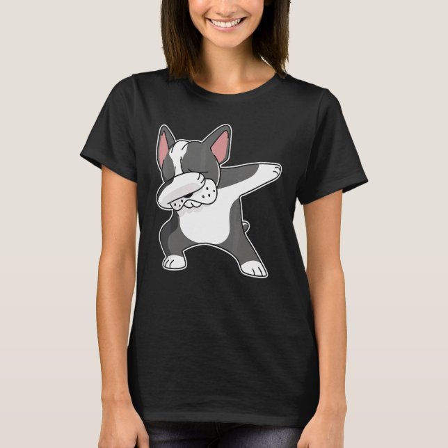 T-shirt French Buldog Dabbing Frenchie Dog Dab Dance (Devant)
