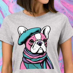 T-shirt French Bull Dog Frenchie Artsy Pop Art