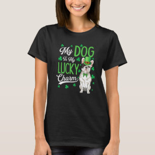 T-shirt French Bulldog Est Mon Lucky Charm Jour de la Sain