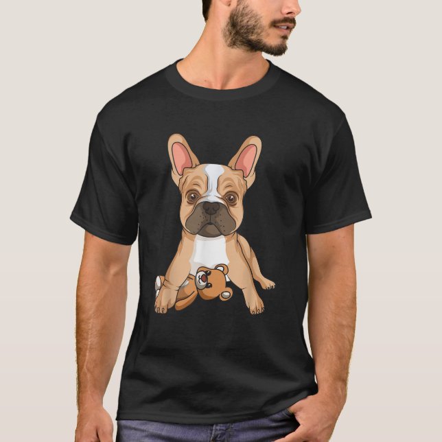 T-shirt French Bulldog Frenchie Lote Chien mignon Maman Fu (Devant)