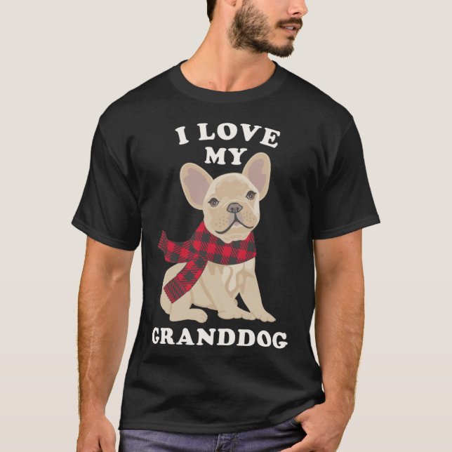 T-shirt French Bulldog  Grandma Xmas  Fun Frenchie Granddo (Devant)