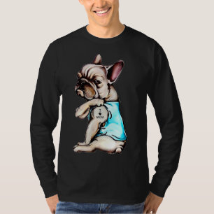 T-shirt French Bulldog I Love Maman Tattoo Bulldog Maman