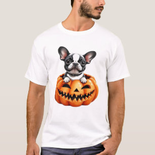 T-shirt French Bulldog Joyeux Halloween citrouille T-S cla