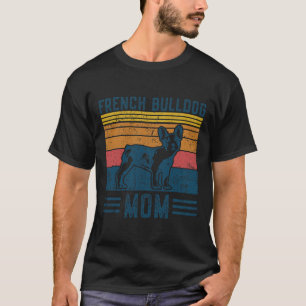 T-shirt French Bulldog Mom - Vintage French Bulldog Mom