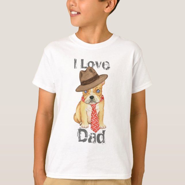 T-shirt French Bulldog Papa (Devant)