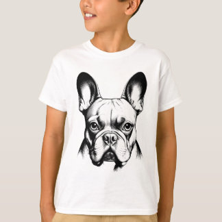 T-shirt French Bulldog Pencil Sketch Frenchie Boys