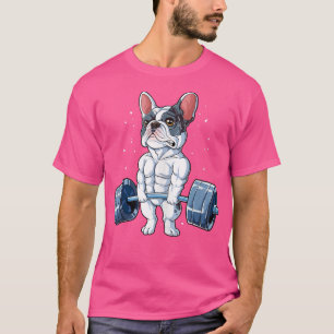 T-shirt French Bulldog Poids Funny Deadlifts Hommes Wi-Fi