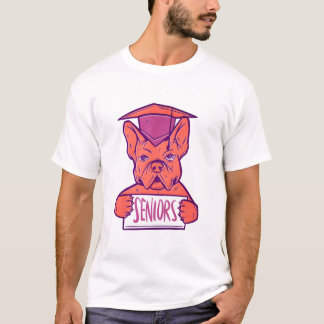 T-shirt French Bulldog Senior Graduation Cute Dog