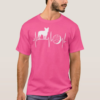 T-shirt French Bulldog Shirt Volleyball Amour Bulldog