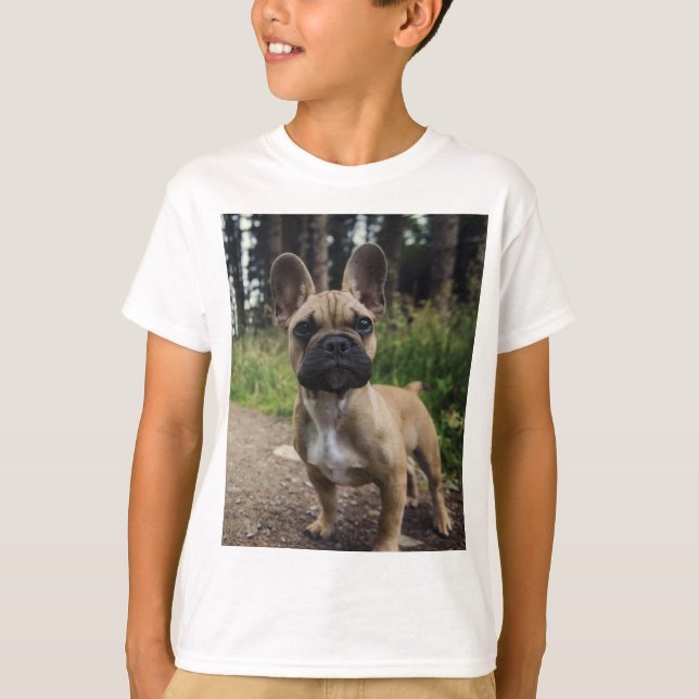 T-shirt French Bulldog Throw Pillow (Devant)