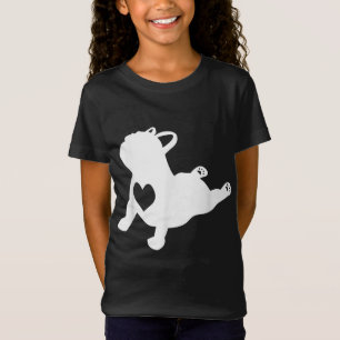 T-Shirt French Bulldog Yoga Pose Amour Coeur Cadeau