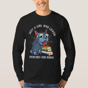 T-shirt French Chien Livre Lecture Filles Femmes French Bu