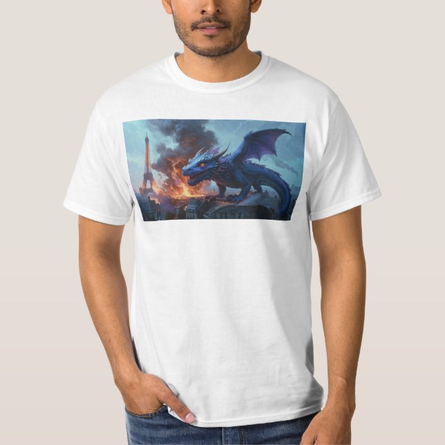 T-shirt French Fries, Quelqu'Un ? Dragon Art (Devant)