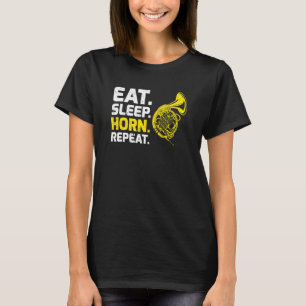 T-shirt French Horn Music Mange Sleep Horn Repeate