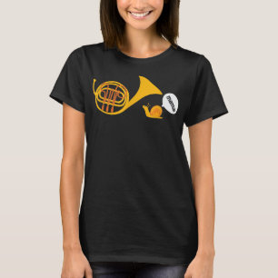 T-shirt French Horn Snail Mama, Musicien Drôle, Inst Musiq