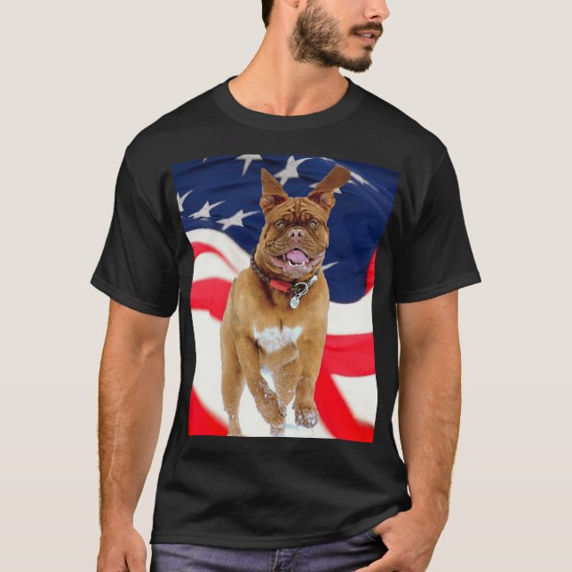 T-shirt French Mastiff American Pride (Devant)