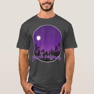 T-shirt french polynesia By night with Palms 