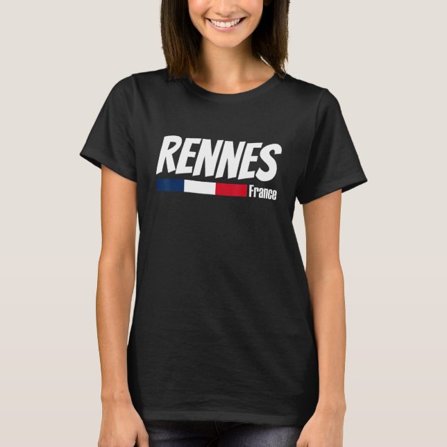 T-shirt French Pride France Travel Love France Rennes F (Devant)