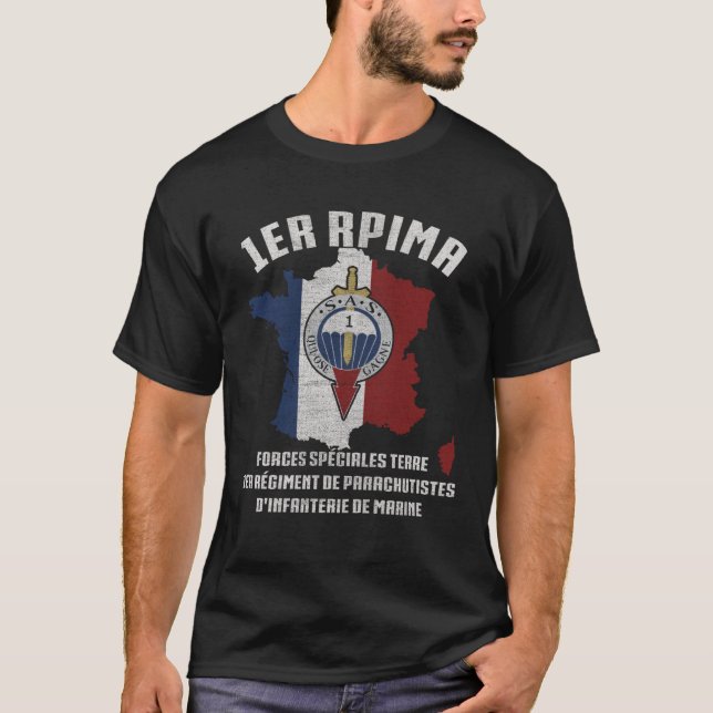 T-shirt French Special Force RDIMa 1st Infantry Paratroope (Devant)
