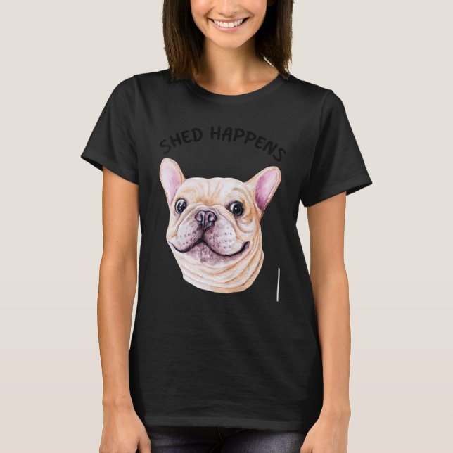 T-shirt Frenchie Baiser Baveux  Bisous de Bouledogue Franç (Devant)