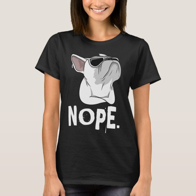 T-shirt Frenchie Bouledogue Français Blanc  (Devant)