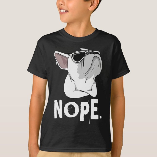 T-shirt Frenchie Bouledogue Français Blanc  (Devant)