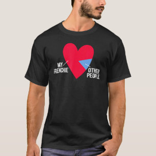 T-shirt Frenchie Cute Heart Bouledogue Français Graphique 