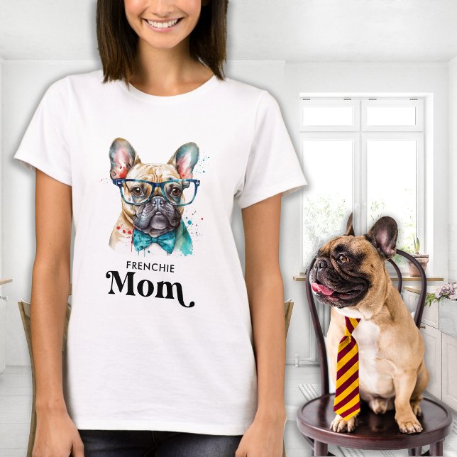 T-shirt Frenchie Dog MOM Personnalisé Retro French Bulldog (Créateur téléchargé)