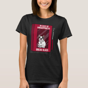T-shirt Frenchie En Coque De Malheur Rompre Verre Français