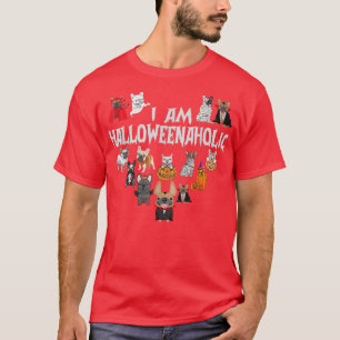 T-shirt Frenchie I Am Halloween Aholic French Bulldog mite