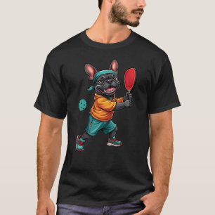 T-shirt Frenchie Jouer Pickleball, Funny French Bulldog