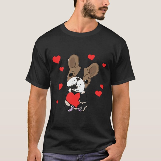 T-shirt Frenchie Love French Bulldog (Devant)